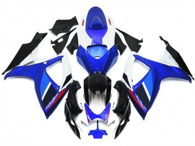 Light Blue and Deep Blue OEM Style w Red 2006-2007 Suzuki GSXR 600-750 Motorcycle Fairing