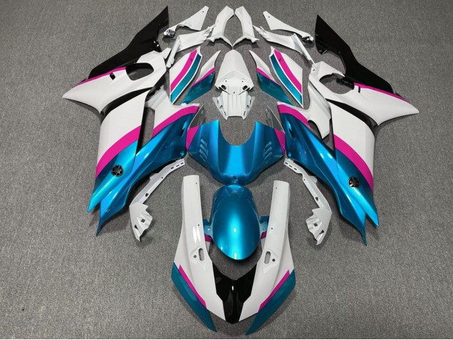 Light Blue and Pink 2017-2021 Yamaha R6 Motorcycle Fairing Light Blue and Pink 2017-2021 Yamaha R6 Motorcycle Fairing