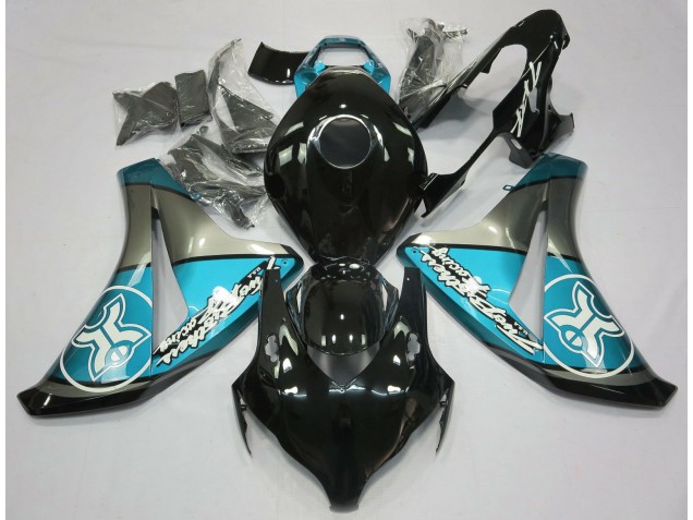 Light Blue on Black Custom 2008-2011 Honda CBR1000RR Motorcycle Fairing Light Blue on Black Custom 2008-2011 Honda CBR1000RR Motorcycle Fairing