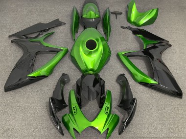 Light Green and Black 2006-2007 Suzuki GSXR 600-750 Motorcycle Fairing