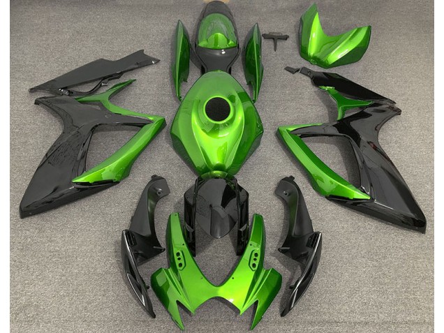 Light Green and Black 2006-2007 Suzuki GSXR 600-750 Motorcycle Fairing Light Green and Black 2006-2007 Suzuki GSXR 600-750 Motorcycle Fairing