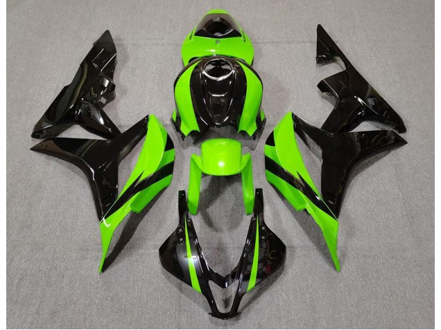 Lime Green and Black 2007-2008 Honda CBR600RR Motorcycle Fairing Lime Green and Black 2007-2008 Honda CBR600RR Motorcycle Fairing