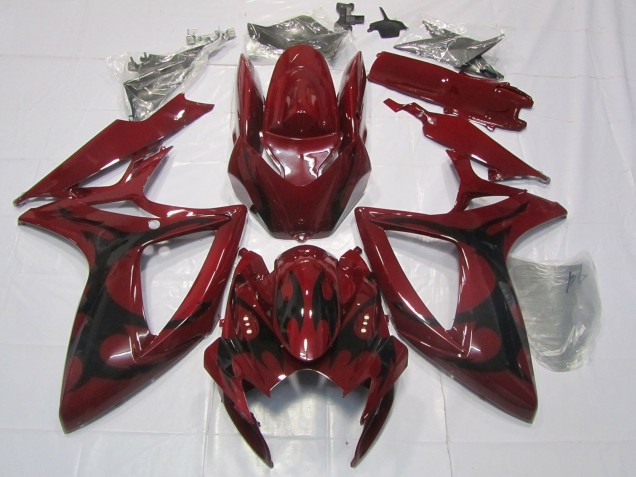 Maroon Red 2006-2007 Suzuki GSXR 600-750 Motorcycle Fairing Maroon Red 2006-2007 Suzuki GSXR 600-750 Motorcycle Fairing