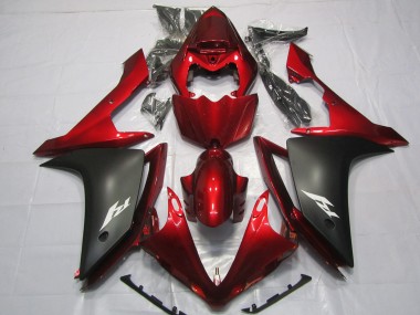 Maroon and Matte 2007-2008 Yamaha R1 Motorcycle Fairing