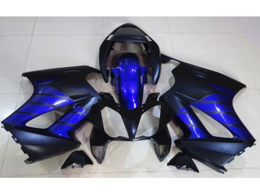 Matte Black & Blue 2002-2012 Honda VFR800 Motorcycle Fairing