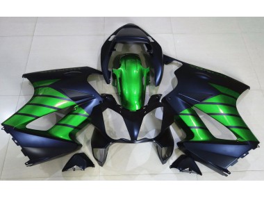 Matte Black & Green 2002-2012 Honda VFR800 Motorcycle Fairing