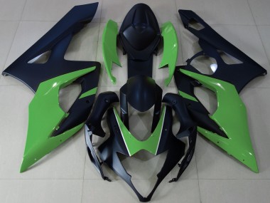 Matte Black & Green 2005-2006 Suzuki GSXR 1000 Motorcycle Fairing