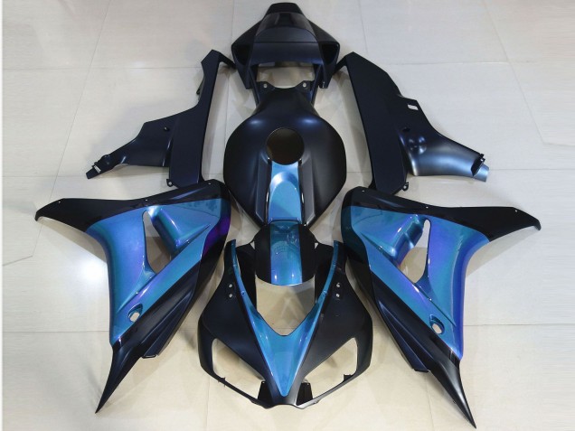 Matte Black & Light Blue 2006-2007 Honda CBR1000RR Motorcycle Fairing Matte Black & Light Blue 2006-2007 Honda CBR1000RR Motorcycle Fairing