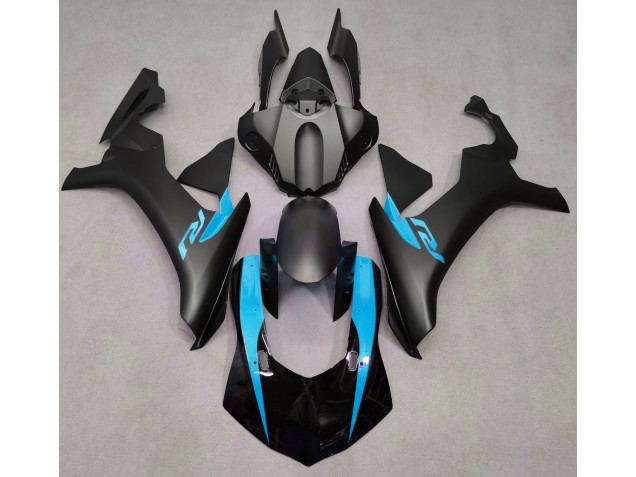 Matte Black & Light Blue 2015-2019 Yamaha R1 Motorcycle Fairing Matte Black & Light Blue 2015-2019 Yamaha R1 Motorcycle Fairing