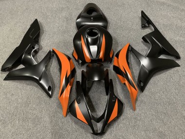 Matte Black & Orange Design 2007-2008 Honda CBR600RR Motorcycle Fairing