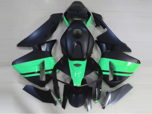 Matte Black & Special Green 2005-2006 Honda CBR600RR Motorcycle Fairing Matte Black & Special Green 2005-2006 Honda CBR600RR Motorcycle Fairing