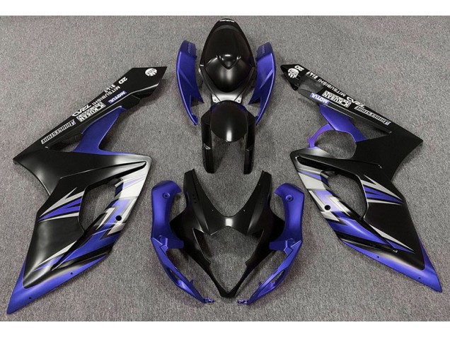 Matte Black and Blue 2005-2006 Suzuki GSXR 1000 Motorcycle Fairing Matte Black and Blue 2005-2006 Suzuki GSXR 1000 Motorcycle Fairing