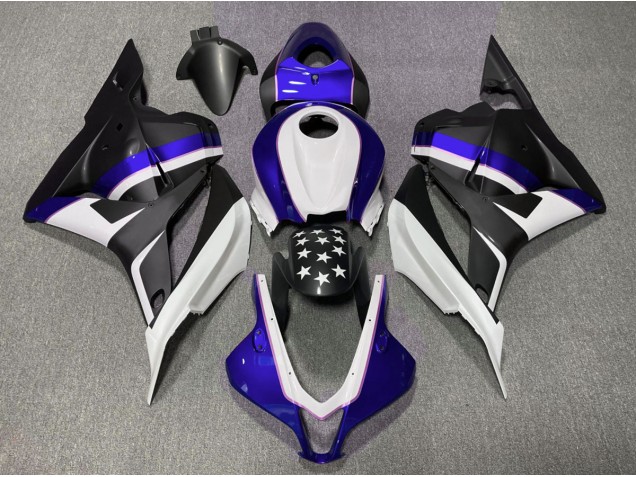 Matte Black and Dark Blue Star 2009-2012 Honda CBR600RR Motorcycle Fairing Matte Black and Dark Blue Star 2009-2012 Honda CBR600RR Motorcycle Fairing