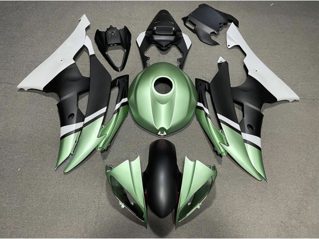 Matte Black and Green 2008-2016 Yamaha R6 Motorcycle Fairing Matte Black and Green 2008-2016 Yamaha R6 Motorcycle Fairing