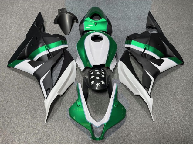 Matte Black and Green Star 2009-2012 Honda CBR600RR Motorcycle Fairing Matte Black and Green Star 2009-2012 Honda CBR600RR Motorcycle Fairing