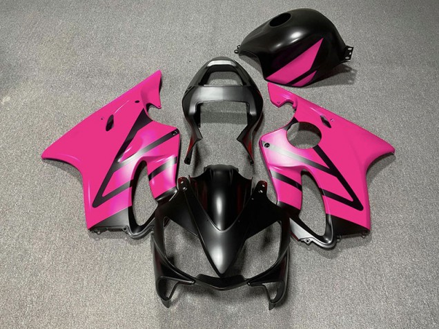 Matte Black and Pink 2001-2003 Honda CBR600 F4i Motorcycle Fairing Matte Black and Pink 2001-2003 Honda CBR600 F4i Motorcycle Fairing