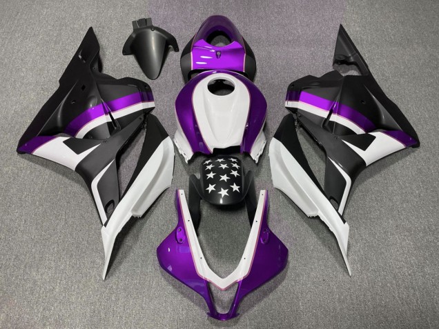 Matte Black and Purple Star 2009-2012 Honda CBR600RR Motorcycle Fairing Matte Black and Purple Star 2009-2012 Honda CBR600RR Motorcycle Fairing