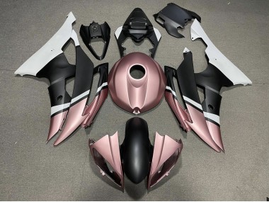 Matte Black and Rose Gold 2008-2016 Yamaha R6 Motorcycle Fairing