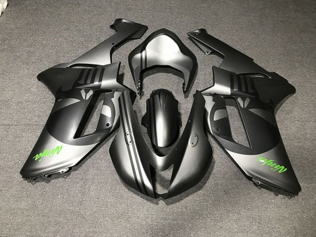 Matte Silver & Skull 2007-2008 Kawasaki ZX6R Motorcycle Fairing Matte Silver & Skull 2007-2008 Kawasaki ZX6R Motorcycle Fairing