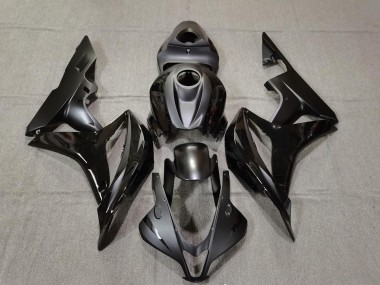 Matte and Gloss Black 2007-2008 Honda CBR600RR Motorcycle Fairing