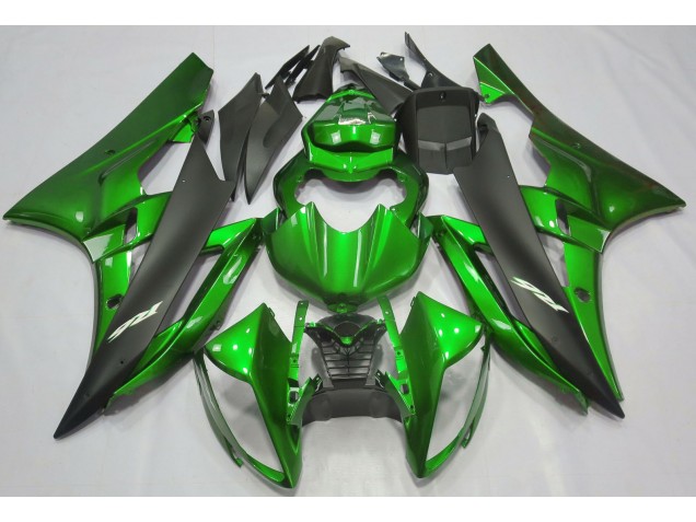 Metallic Green & Black 2006-2007 Yamaha R6 Motorcycle Fairing Metallic Green & Black 2006-2007 Yamaha R6 Motorcycle Fairing