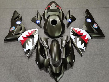Military Green Shark 2004-2005 Kawasaki ZX10R Motorcycle Fairing