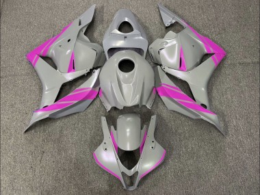 Nardo Grey and Pink 2009-2012 Honda CBR600RR Motorcycle Fairing