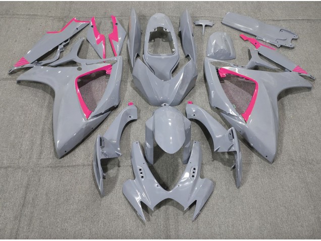Nardo and Pink Trim 2006-2007 Suzuki GSXR 600-750 Motorcycle Fairing