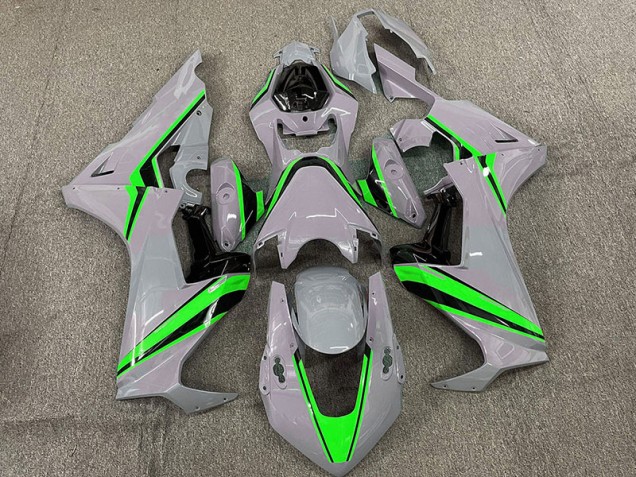 Nardo with Green Stripes 2017-2023 Honda CBR1000RR Motorcycle Fairing Nardo with Green Stripes 2017-2023 Honda CBR1000RR Motorcycle Fairing