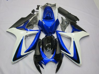 OEM Style White Blue 2006-2007 Suzuki GSXR 600-750 Motorcycle Fairing