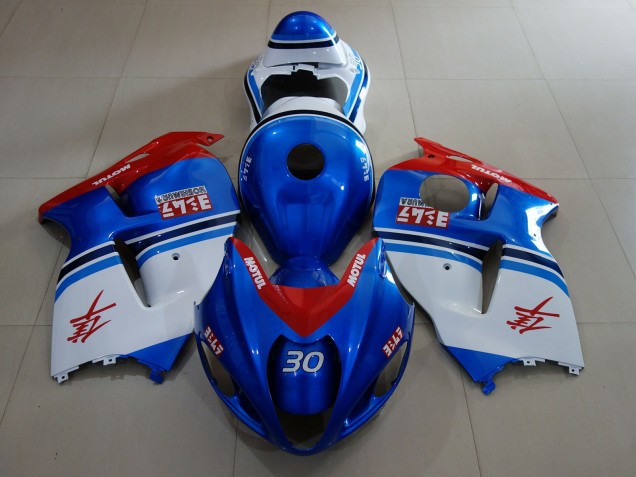 Ocean Blue & Logos 1997-2007 Suzuki GSXR 1300 Hayabusa Motorcycle Fairing Ocean Blue & Logos 1997-2007 Suzuki GSXR 1300 Hayabusa Motorcycle Fairing