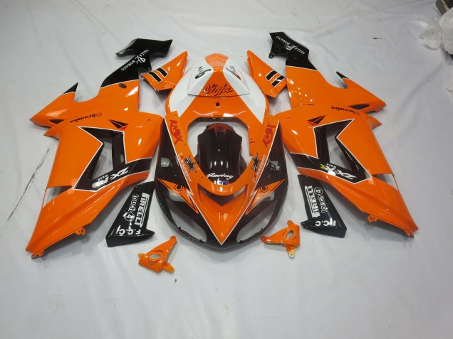 Orange Black 2006-2007 Kawasaki ZX10R Motorcycle Fairing Orange Black 2006-2007 Kawasaki ZX10R Motorcycle Fairing