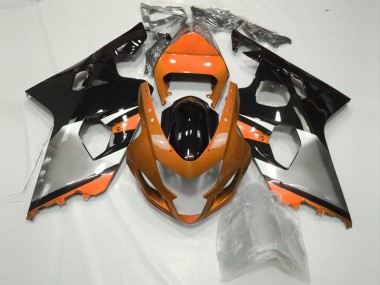 Orange Silver and Black 2004-2005 Suzuki GSXR 600-750 Motorcycle Fairing