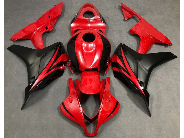 Pearl Red & Black 2007-2008 Honda CBR600RR Motorcycle Fairing Pearl Red & Black 2007-2008 Honda CBR600RR Motorcycle Fairing