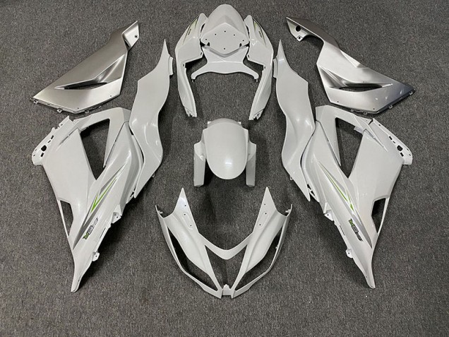 Pearl White 2013-2018 Kawasaki ZX6R Motorcycle Fairing Pearl White 2013-2018 Kawasaki ZX6R Motorcycle Fairing