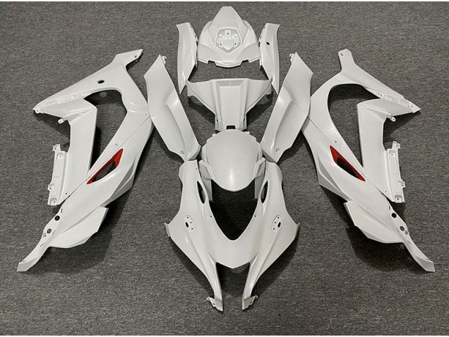 Pearl White Red Trim 2016-2019 Kawasaki ZX10R Motorcycle Fairing