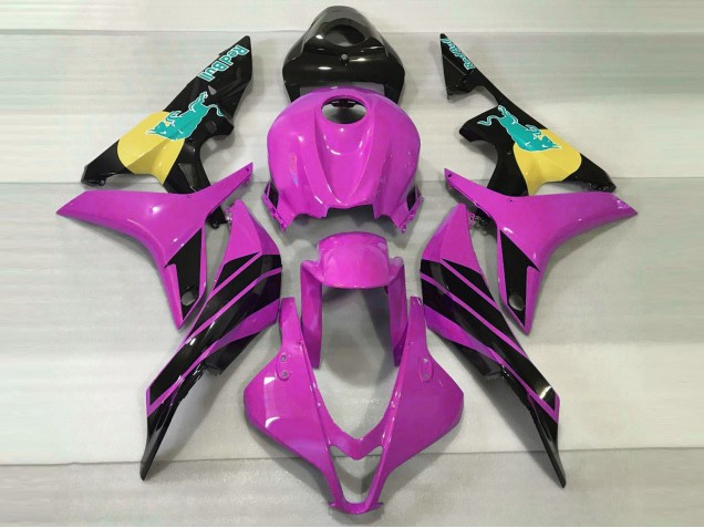 Pink & Teal Bull 2007-2008 Honda CBR600RR Motorcycle Fairing Pink & Teal Bull 2007-2008 Honda CBR600RR Motorcycle Fairing
