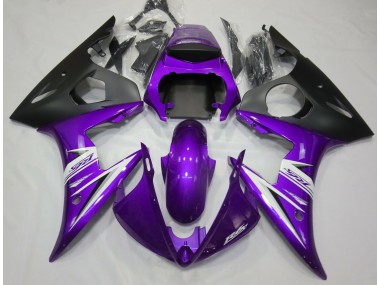 Purple & White 2003-2004 Yamaha R6 Motorcycle Fairing