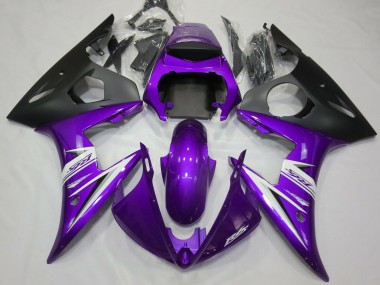 Purple & White 2003-2004 Yamaha R6 Motorcycle Fairing