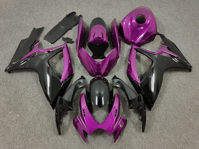 Purple and Black 2006-2007 Suzuki GSXR 600-750 Motorcycle Fairing Purple and Black 2006-2007 Suzuki GSXR 600-750 Motorcycle Fairing
