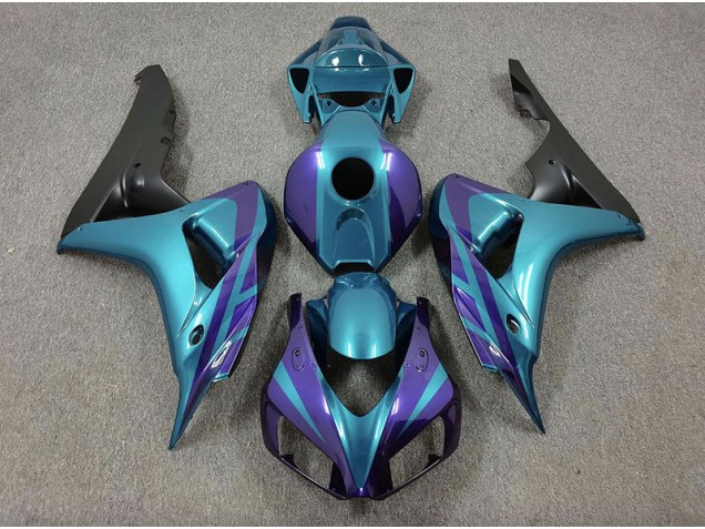 Purple and Emerald 2006-2007 Honda CBR1000RR Motorcycle Fairing Purple and Emerald 2006-2007 Honda CBR1000RR Motorcycle Fairing