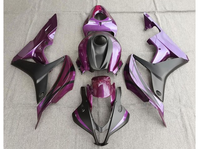 Purple and Matte Black 2007-2008 Honda CBR600RR Motorcycle Fairing Purple and Matte Black 2007-2008 Honda CBR600RR Motorcycle Fairing