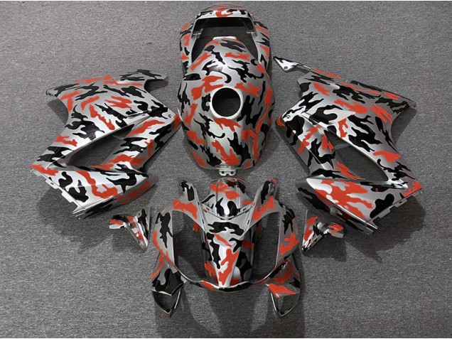 Red Camo 2002-2012 Honda VFR800 Motorcycle Fairing