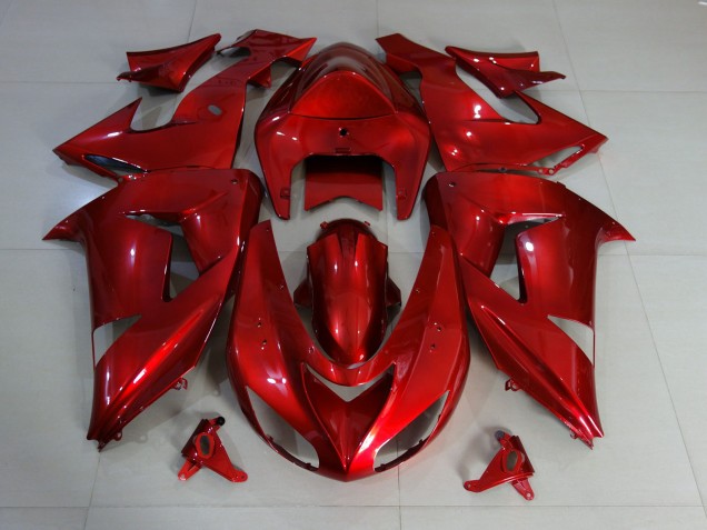 Red Deep Gloss 2006-2007 Kawasaki ZX10R Motorcycle Fairing Red Deep Gloss 2006-2007 Kawasaki ZX10R Motorcycle Fairing