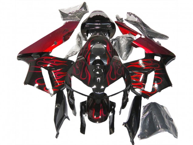 Red Flame 2005-2006 Honda CBR600RR Motorcycle Fairing Red Flame 2005-2006 Honda CBR600RR Motorcycle Fairing