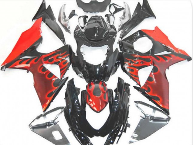 Red Flame 2009-2016 Suzuki GSXR 1000 Motorcycle Fairing Red Flame 2009-2016 Suzuki GSXR 1000 Motorcycle Fairing