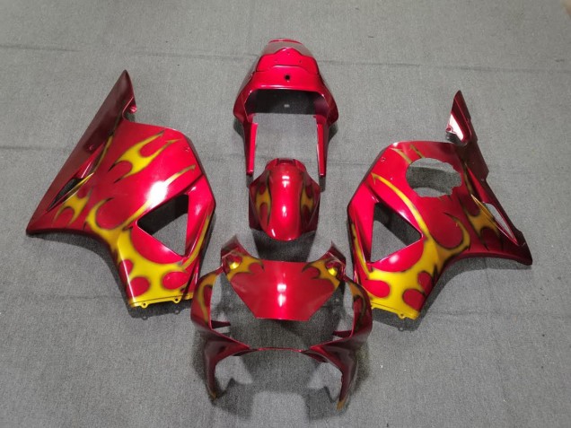 Red & Gold Style 2002-2003 Honda CBR954RR Motorcycle Fairing Red & Gold Style 2002-2003 Honda CBR954RR Motorcycle Fairing