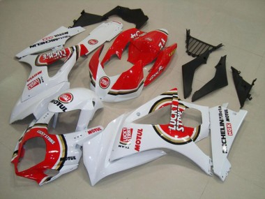 Red Lucky Strike 2007-2008 Suzuki GSXR 1000 Motorcycle Fairing