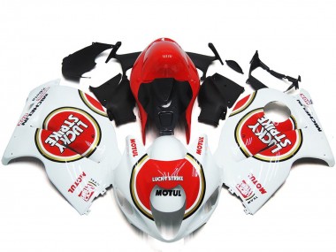 Red Lucky Strike Style 1997-2007 Suzuki GSXR 1300 Hayabusa Motorcycle Fairing
