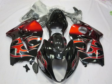Red Swirl 1997-2007 Suzuki GSXR 1300 Hayabusa Motorcycle Fairing